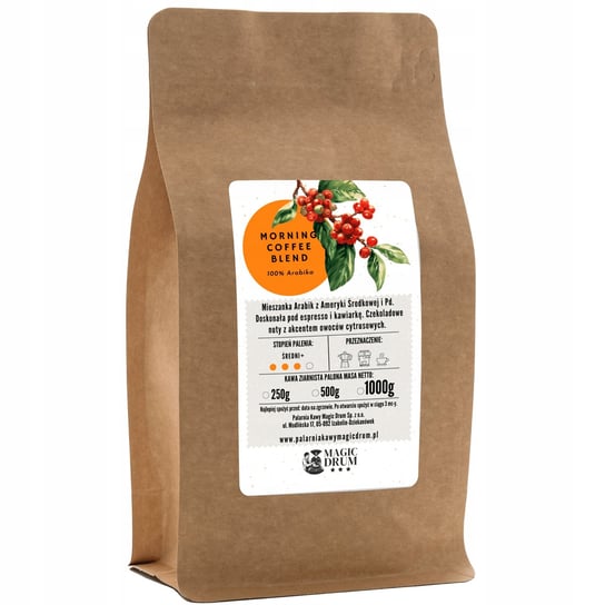 Kawa ziarnista 500 g Morning Coffee Blend świeżo palona Ingagi Coffee