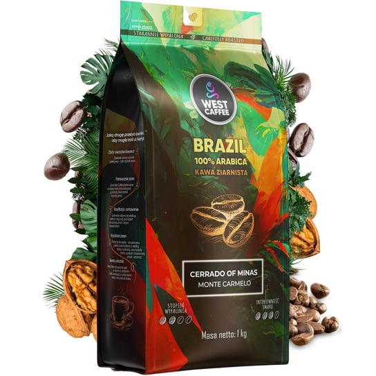Kawa Ziarnista Arabica West Caffee Brazil Monte Carmelo 1Kg 1000 G Inna marka