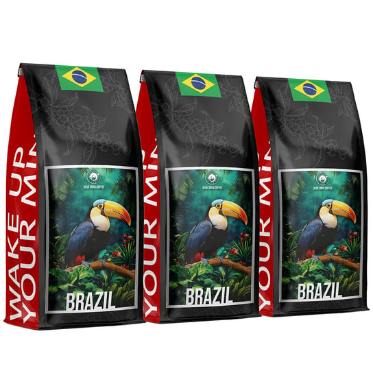 Kawa Ziarnista Brazylia 3Kg - Świeżo Palona 100% Arabica - Blue Orca Coffee Blue Orca Coffee