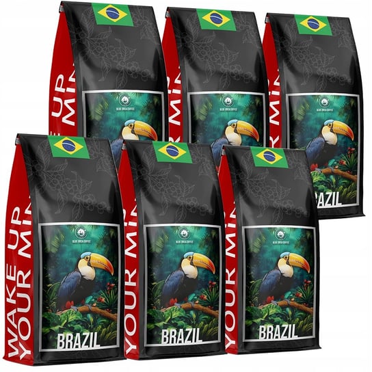 Kawa Ziarnista Brazylia 6Kg - Świeżo Palona 100% Arabica - Blue Orca Coffee Blue Orca Coffee