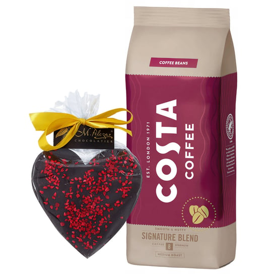 Kawa ziarnista Costa Coffee Signature Blend 1kg + PREZENT Serce z gorzkiej czekolady M.Pelczar Chocolatier Costa Coffee