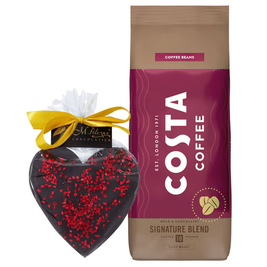 Kawa ziarnista Costa Coffee Signature Blend Dark Roast 1kg + PREZENT Serce z gorzkiej czekolady M.Pelczar Chocolatier Costa Coffee