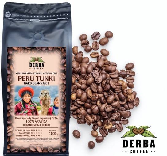 Kawa Ziarnista Derba Coffee Peru Tunki Hb Gr.1 Specialty 1Kg Inne