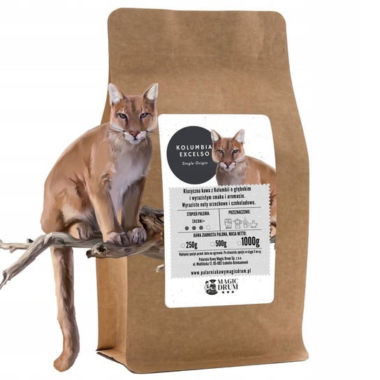 Kawa ziarnista KOLUMBIA 500g świeżo palona arabica Ingagi Coffee