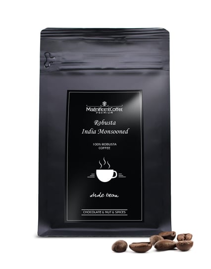 Kawa ziarnista Magnificent Coffee ROBUSTA INDIA MONSOONED 100% Robusta 1kg Inny prou