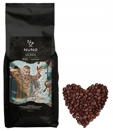 Kawa Ziarnista Nuno Mokka 1Kg Świeża Vending Nuno