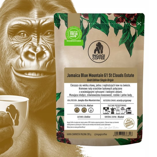 Kawa ziarnista speciality Jamaica Blue Mountain 100 g Ingagi Coffee