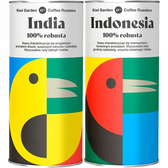 Kawa ziarnista Speciality Robusta świeżo palona India+Indonesia Kiwi Garden
