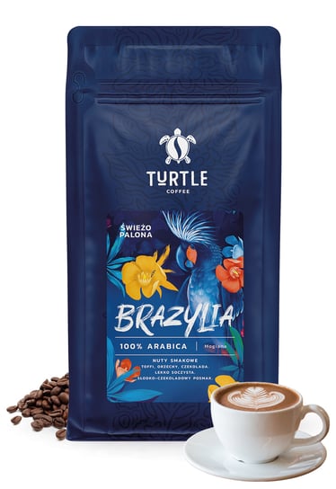 Kawa ziarnista świeżo palona Brazyia 1kg Turtle coffee Turtle