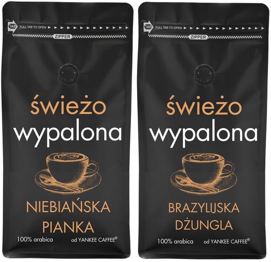 Kawa ziarnista Świeżo Palona Zestaw 2x1kg 100% Arabika Yankee Caffee (śNP,śB) Yankee Caffee