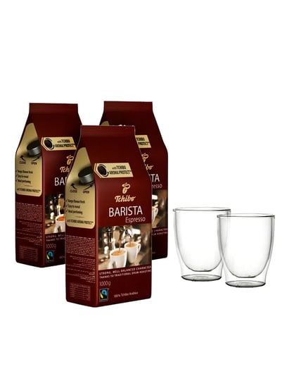 Kawa ziarnista TCHIBO Barista Espresso, 3 kg + szklanki termiczne, 2x200 ml Tchibo