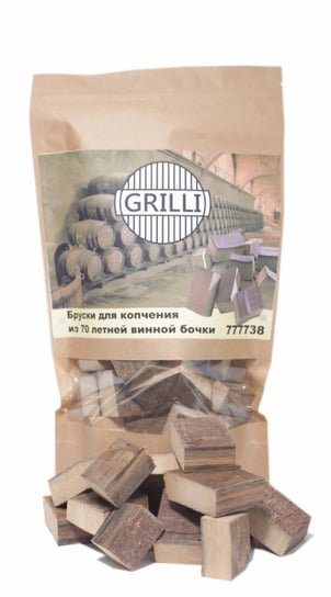 Kawałki 70-letniej z dębowej beczki po winie do wędzenia i grillowania 0,5 kg GRILLI 777738 Inna marka