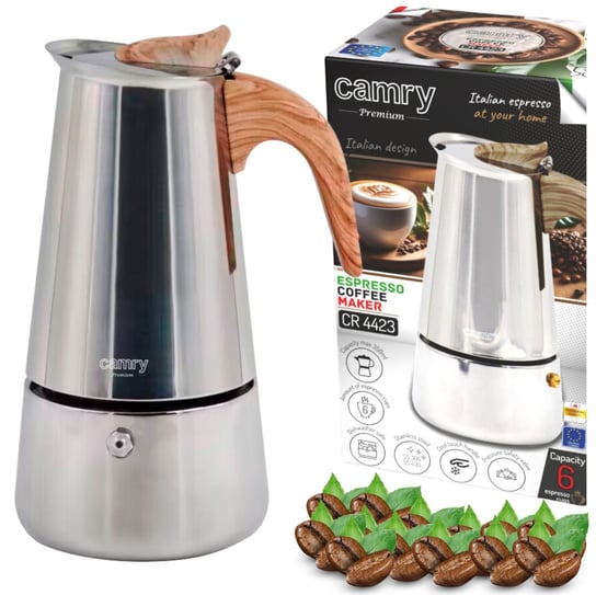 Kawiarka indukcyjna 320ml, stal nierdzewna, easy-clean Camry | CR4423 Camry