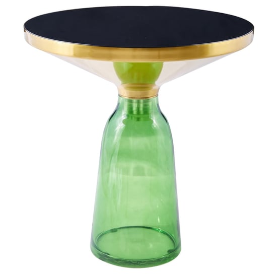 Kawowy stolik DOLCE DP-FB06 green Step stal szkło zielony czarny Step Into Design