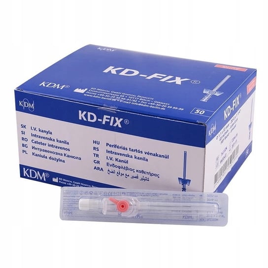 KDM - Kaniule KD-FIX G20 1,1, Różowe, 50 szt. KD MEDICAL POLSKA