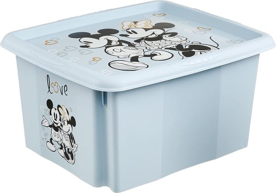 KEEEPER - Pojemnik plastikowy na zabawki + pokrywa - Myszka Miki (Mickey Mouse) - 42,5x35,5x22,5 cm - 24 L Keeeper