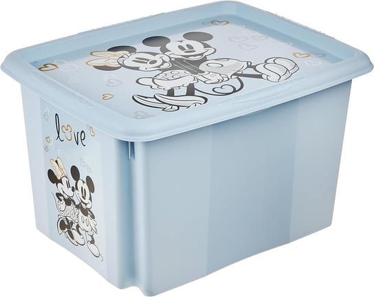 KEEEPER - Pojemnik plastikowy na zabawki + pokrywa - Myszka Miki (Mickey Mouse) - 45x35x27 cm - 30 L Keeeper
