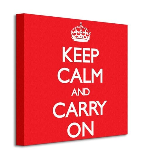 Keep Calm and Carry On Red - obraz na płótnie Art Group
