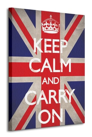 Keep Calm and Carry On Union Jack - obraz na płótnie Pyramid International