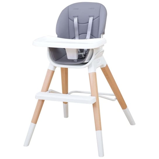 Kekk Wysokie krzesełko dla dziecka, biało-szare Kekk
