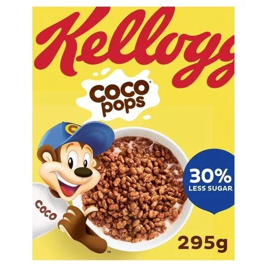 Kellogg’S Płatki Śniadaniowe Czekoladowe Coco Pops Na Śniadanie 295G Z Uk Inna marka