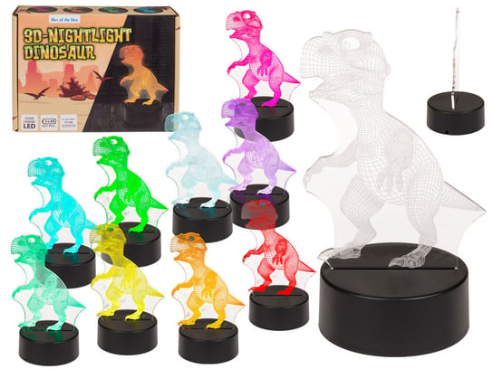 Kemis - House of Gadgets, Dinozaur 3D - Lampka LED zmieniająca kolory Kemis - House of Gadgets
