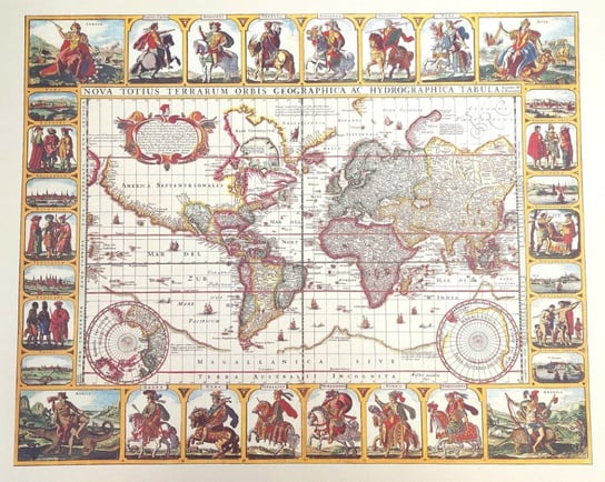 Kemis - House of Gadgets, Historyczna Mapa Świata - Nova Totius Terrarum reprint - N. I. Piscator, 1652 r Kemis - House of Gadgets