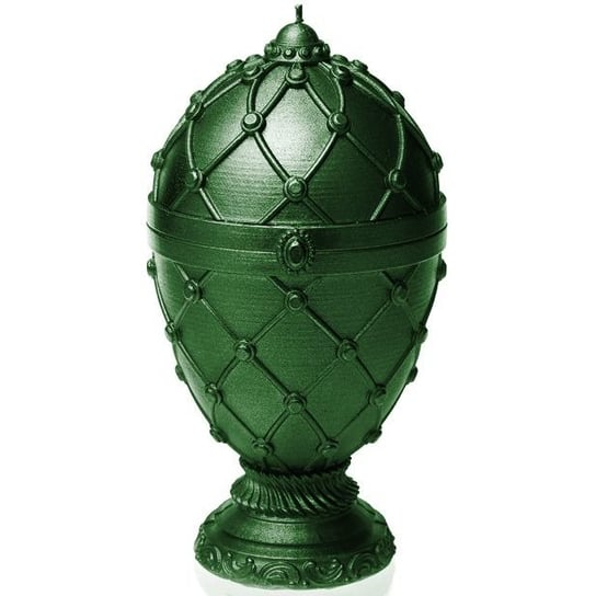 Kemiś, Świeca jajo Faberge XXL, zielony metalik Candellana
