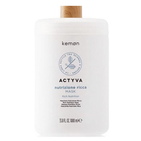 Kemon Actyva Nutrizione Ricca | Maska intensywnie nawilżająca do włosów bardzo suchych 1000ml Kemon