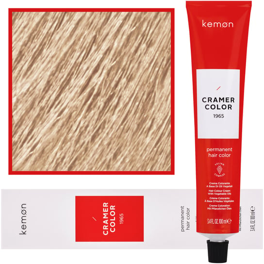 Kemon, Cramer Color 100ml kremowa farba do włosów z olejkami roślinnymi 101 Popielaty Super-Rozjaśniacz Kemon