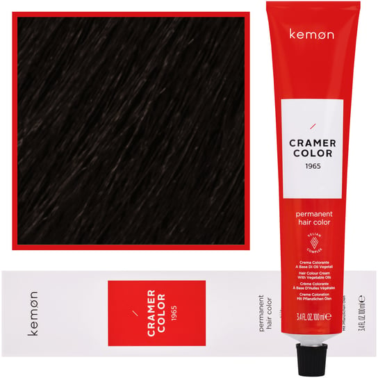 Kemon, Cramer Color 100ml kremowa farba do włosów z olejkami roślinnymi 5,21 Jasny Beżowy Popielaty Brąz Kemon
