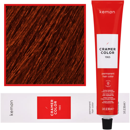 Kemon, Cramer Color 100ml kremowa farba do włosów z olejkami roślinnymi 6,44 Ciemny Głęboki Miedziany Blond Kemon