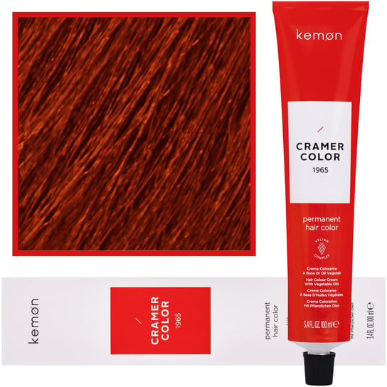 Kemon, Cramer Color 100ml kremowa farba do włosów z olejkami roślinnymi 7,44 Głęboki Miedziany Blond Kemon