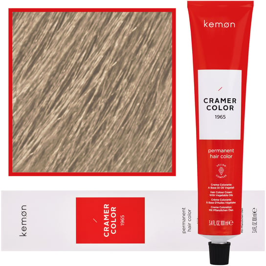 Kemon, Cramer Color 100ml kremowa farba do włosów z olejkami roślinnymi 9,1 Bardzo Jasny Popielaty Blond Kemon