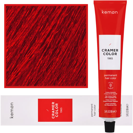 Kemon, Cramer Color 100ml kremowa farba do włosów z olejkami roślinnymi CL.55 Czerwony wzmacniacz Kemon