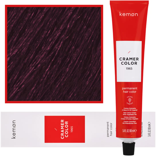 Kemon, Cramer Color, Kremowa farba do włosów z olejkami roślinnymi 6,77 Ciemny Głęboki Fioletowy Blond, 100 ml Kemon