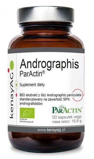 Kenay Andrographis ParActin bio Suplement diety, 60 kaps. KenayAg