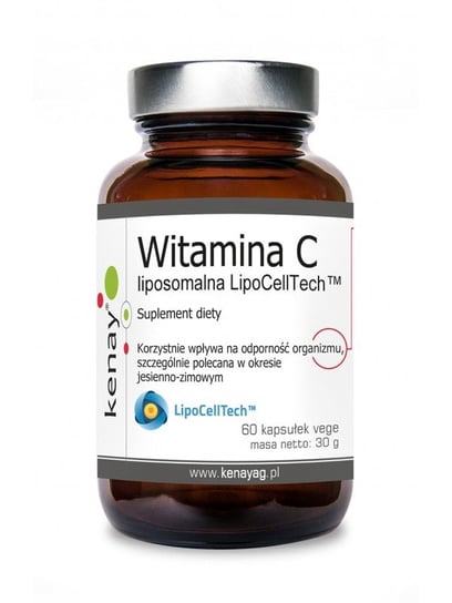 Kenay Witamina C liposomalna LipoCellTech™ (60 kapsułek vege) - suplement diety Kenay