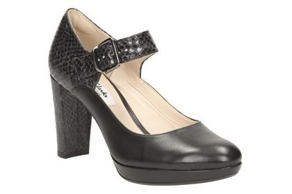 Kendra Gaby E [black leather] - rozmiar 35.5 Clarks