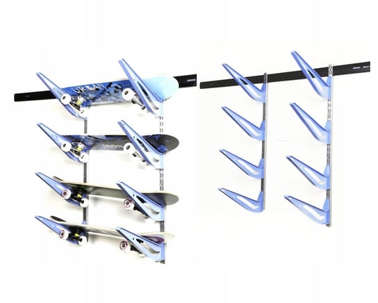 KENOVO wieszak na deski snowboard deskorolka x4 organizer warsztat garaż Kenovo