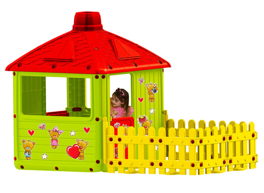 Keny Toys, domek ogrodowy dla dzieci, 200 CM z kominem i tarasem Keny Toys
