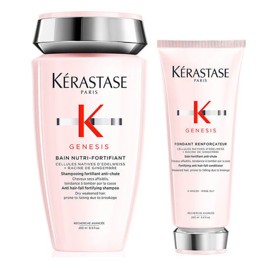 Kérastase Genesis, Zestaw wzmacniający przeciw wypadaniu i łamaniu włosów: kąpiel 250ml + odżywka 200ml Kerastase