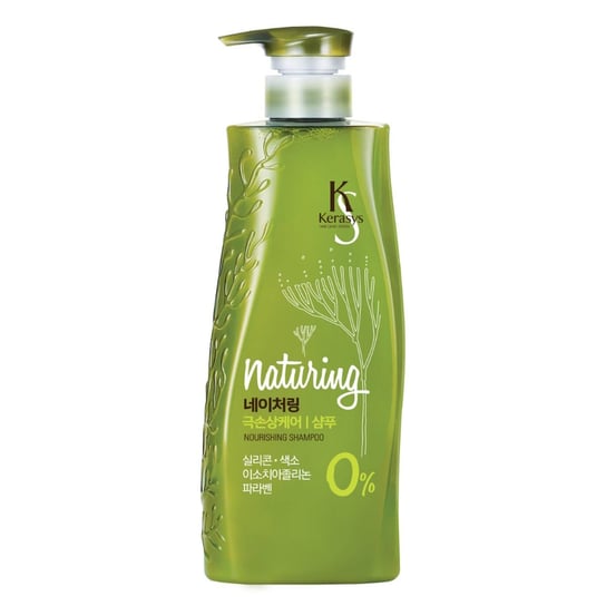 Kerasys, Naturing Nourising, odżywczy szampon do włosów cienkich i łamliwych z algami morskimi i oliwą z oliwek, 500 ml Kerasys