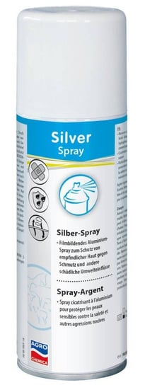 Kerbl Aluminiowy spray do ochrony skóry przed brudem i innymi czynnikami, Silver Spray, 200 ml Kerbl