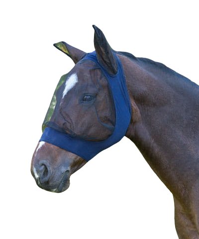 KERBL Maska przeciwowadowa dla konia FinoStrech, granatowa, roz. Full, Covalliero [325841] Kerbl