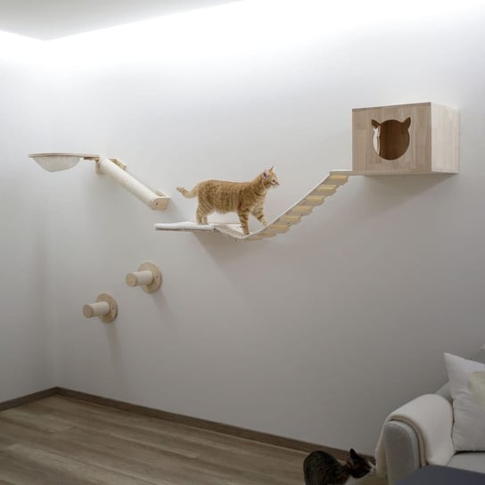 Kerbl Ścianka wspinaczkowa dla kota Andes, 52x40x32cm, naturalno-biała Kerbl