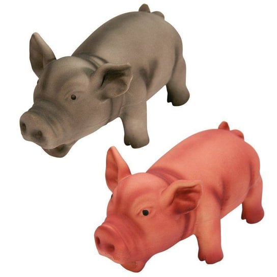 Kerbl Zabawka dla psa chrząkająca lateksowa świnka różowa lub brązowa 15cm Kerbl