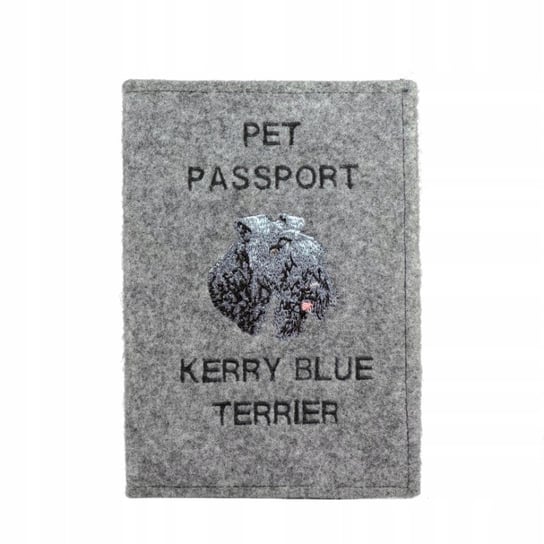 Kerry Blue Terrier Haftowany pokrowiec na paszport Inna marka