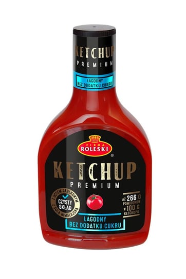 Ketchup Łagodny Premium bez dodatku cukru 425g Roleski