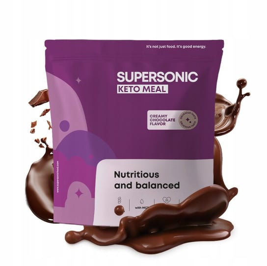 Keto Dieta Posiłek na Odchudzanie SUPERSONIC KETO MEAL Keto Adaptacja 800g Kremowa czekolada Supersonic